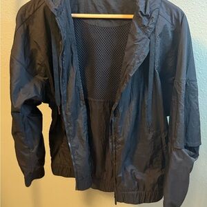 Lululemon Lightweight Black Hooded Windbreaker Jacket -
